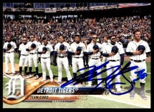 2018 Topps Team Card Blaine Hardy Auto Detroit Tigers #8 Signed