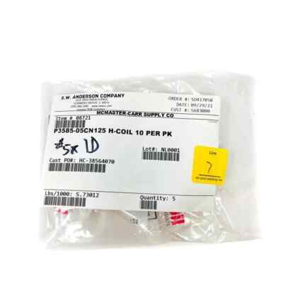50 pcs Helicoil P3585-05CN125 Tang Screw Lock Insert 5-40, Stainless Steel