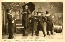 AK Neujahr 1938 Männerchor - Mit singen und ...