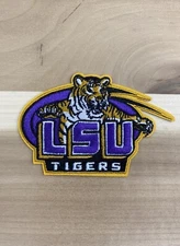 LSU Tigers Patch Iron On 3.25” X 2.25” Embroidered Old School