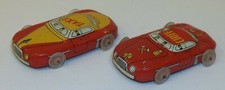 Vintage Made in Japan 2" Metal Toy Cars - Fire Dept Chief Taxi Cab