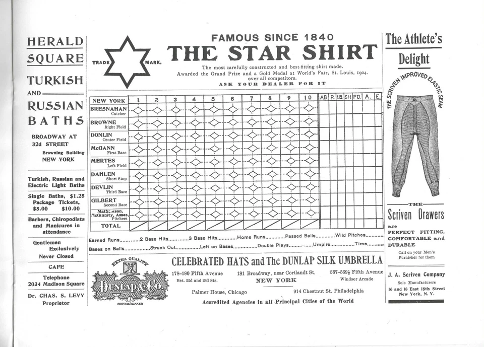 1905 GIANTS vs. ATHLETICS World Series Program Robert Opie REPRINT #27 of 1,000 - Image 4 of 4