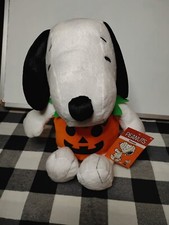 Snoopy Halloween Plush Jack O Lantern Pumpkin Costume 16  - W