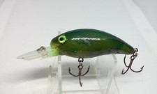 Vintage Ditto D-9 Green 2 1/2" Rattlin Diving Crankbait Fishing Lure