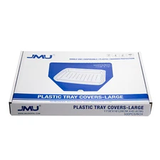 JMU Dental Tray Sleeve Clear Cover Plastic Disposable Cover Size E 11-5/8" x 16"