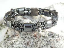 100 Magnetic Hematite Bracelet Anklet Gauss Pain Relief Therapy Strength