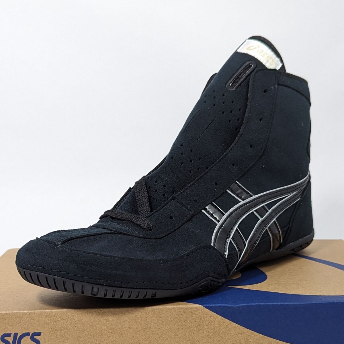ASICS Wrestling Shoes 1083A001 Black/Black(Silver) EX-EO ASICS Wrestling Shoes 1083A001 Black/Black(Silver) EX-EO