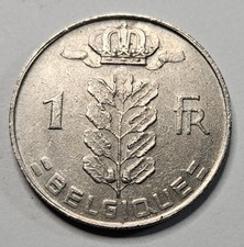 1973 Belgium 1 One Franc - Copper Nickel Coin - Belgian - World - French Text