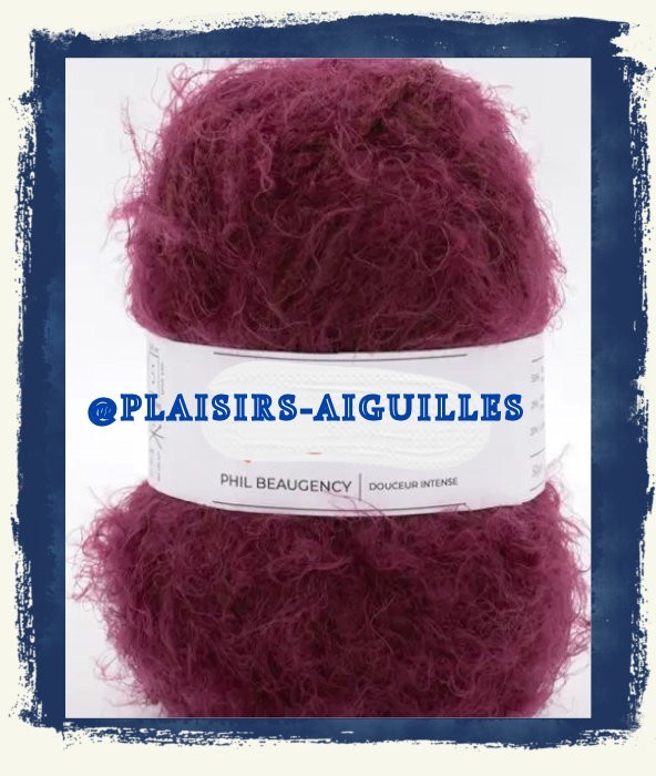 5 pelotes de laine BEAUGENCY GRENAT pour tricot et crochet