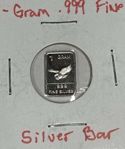 1 Gram .999 Fine Silver Bar, Eagle