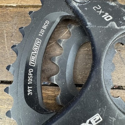TRUVATIV 39/26T Chainring Set 120 BCD 4-Arm Black GXP 2x10 MTB 10
