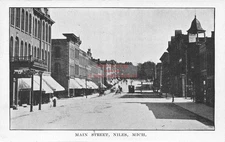 MI, Niles, Michigan, Main Street, Business Section
