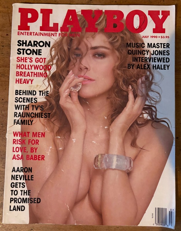 PLAYBOY JULY 1990 SHARON STONE COVER MATT GROENING ALEX HALEY