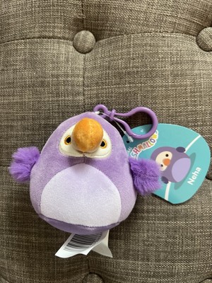 NWT Squishmallows 3.5'' Clip On  Neha Purple Dodo Bird (keychain Clip)