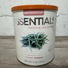 Emergency Essentials - Freeze Dried - Green Beans #10 Can - Survival Food -Camp