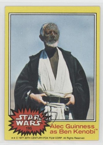 1977 Topps Star Wars #195 Alec Guinness as Ben Kenobi — Raw