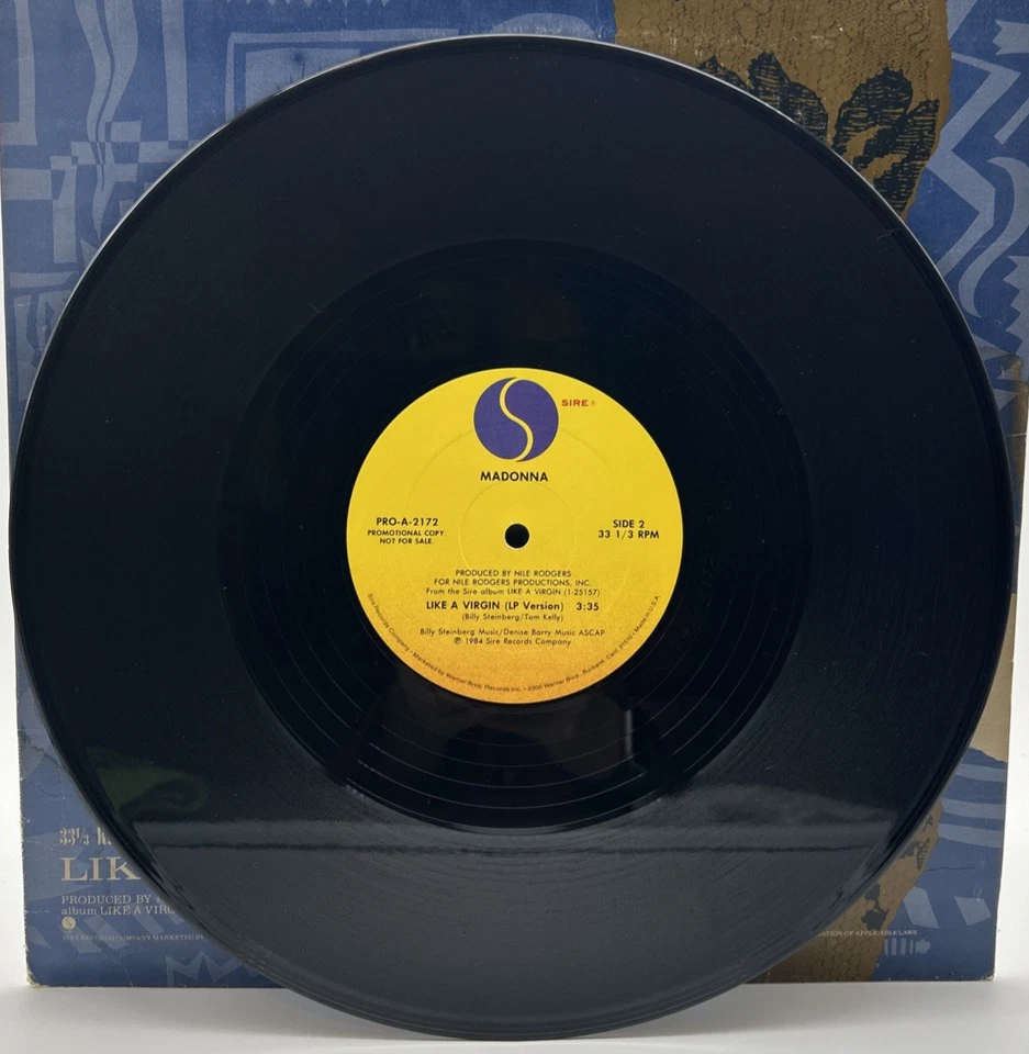 MADONNA "Like A Virgin (LP Version)" 1984 12" Single Promo  Sire ‎– PRO-A-2172 Foto 4 de 4