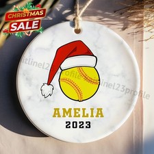 Personalized Softball Team Gift - Softball Ornament - Softball Christmas Orna...