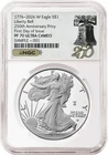 2026 NGC PF 70 UC FDOI American Silver Eagle in Liberty Bell 250 Core