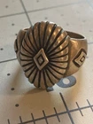 Vtg Sterling Silver Sunburst Ring, Size 8.25 Signed