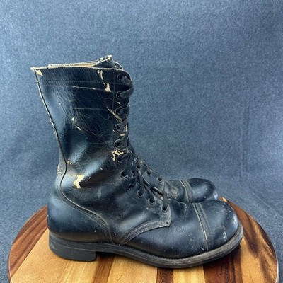 Vtg BF Goodrich Boots Mens 11.5R Combat Black Lace Up Jump Casual Mid-Calf