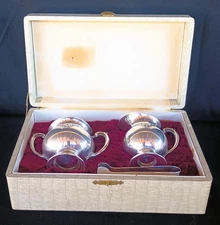 Vintage Sterling 960 Creamer and Sugar Set