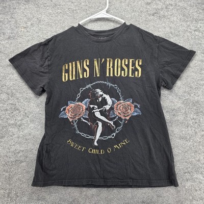 Guns N' Roses Shirt Mens Medium Black Sweet Child O' Mine Graphic Band Tee Music
