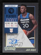 2018-19 Panini Contenders Playoff Ticket 49/65 Josh Okogie #120 Auto 7zf