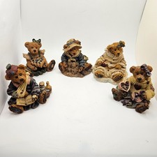 VTG Boyds Bears  Friends Figurine Lot-5 Resin Teddy Bears Bearstone Collection