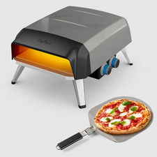 TEFAL JM412010 Pizza Pronto Four à Pizza Extérieur Gaz Pierre Rotative à 360°