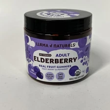 Llama Naturals Elderberry Gummies for Adults 90 Ct Exp 08/25