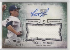 2015 Topps Triple Threads Unity Jumbo Relics Emerald 2/50 Matt Moore Auto 3b8