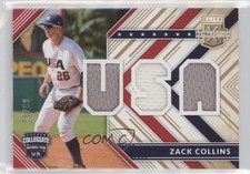 2018 Panini Elite Extra Edition USA Materials Gold 58/99 Zack Collins hg6