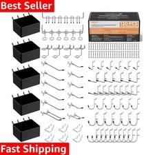 120PCS Pegboard Accessories Organizer Kit, Peg Board Hooks Assortment with Bi...