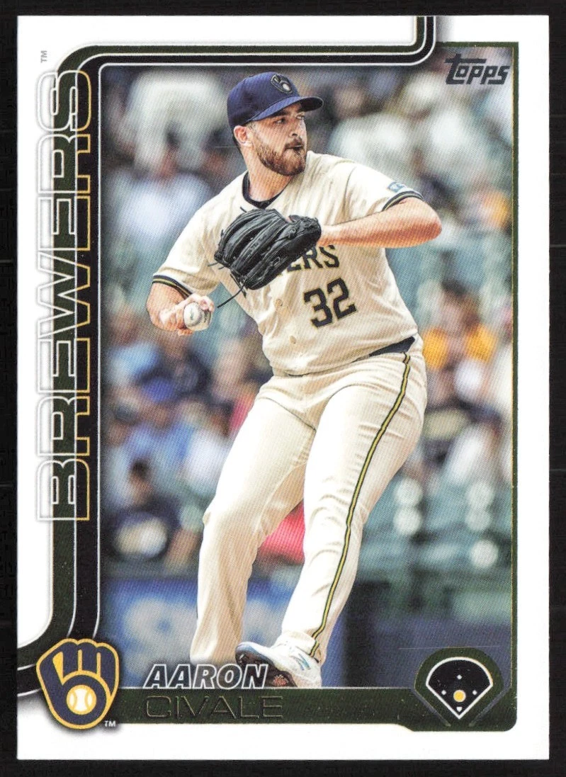 2025 Topps Series 2 Base Aaron Civale Milwaukee Brewers #648