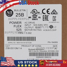 Allen-Bradley 25B-D010N114 PowerFlex 525 4kW 5Hp AC Drive Factory US Free Tax