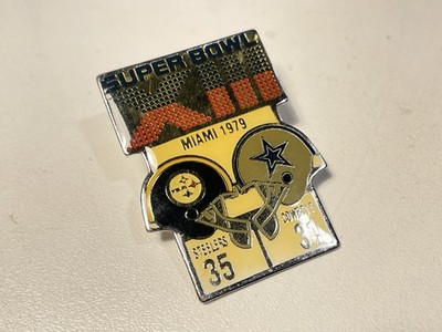 Vtg 1979 NFL Super Bowl XIII Steelers Cowboys Pin Pinback Button STARLINE