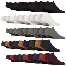 9 Pack Mens Diabetic Trainer Socks | Non Elastic Extra Wide Ankle Socks