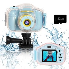 Kids Waterproof Camera - Children Underwater HD Video Digital Camcorder, Port...