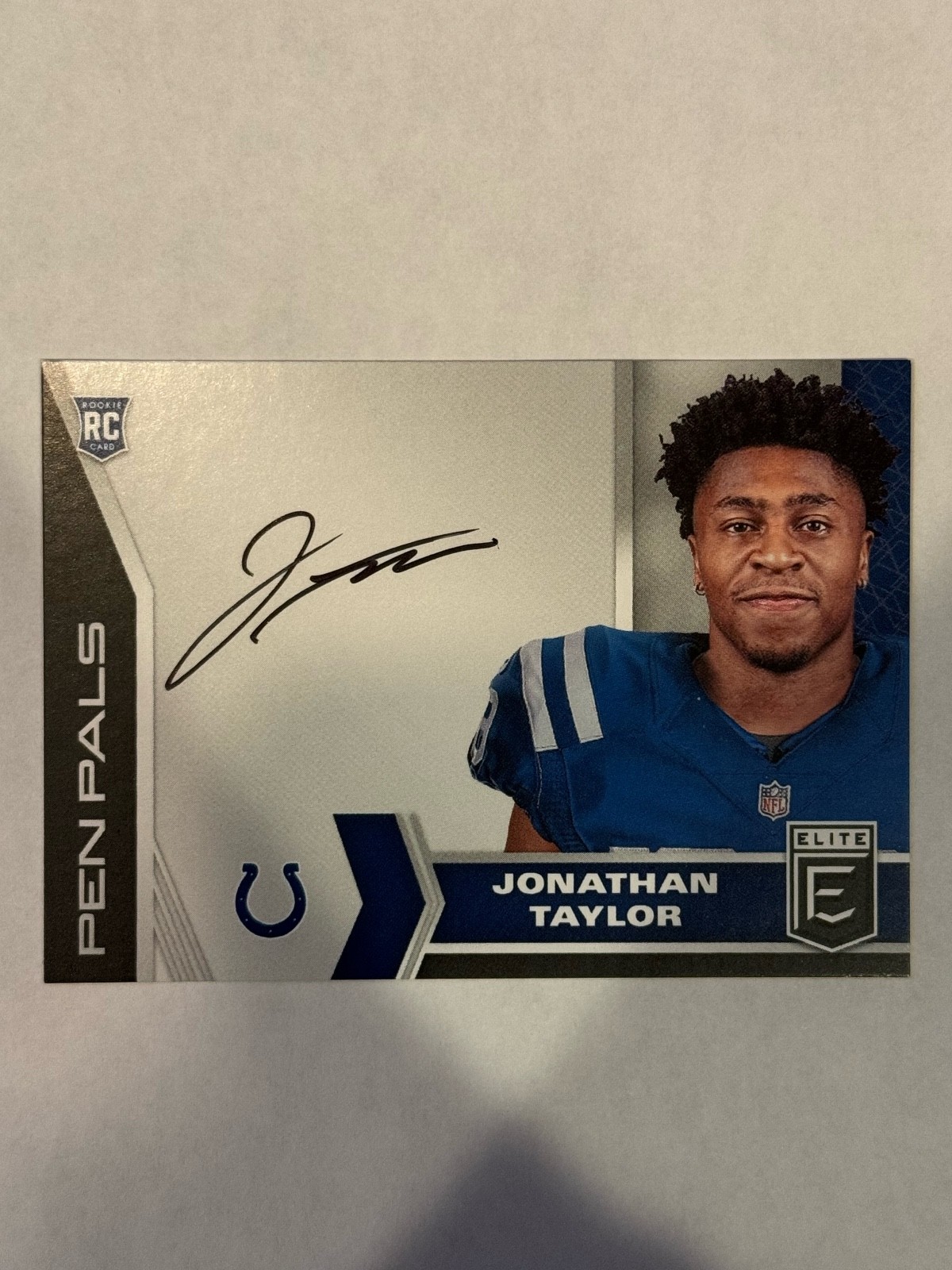 Jonathan Taylor 2020 Donruss Elite Pen Pals Rookie Autograph Card