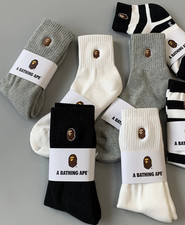BAPE A Bathing Ape Head Embroidered Crew Socks 1 pack / 3 pack