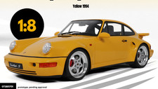 1:8 Collectible Scale Model Car GT Spirit PORSCHE 911 [964] TURBO S 1994 YELLOW