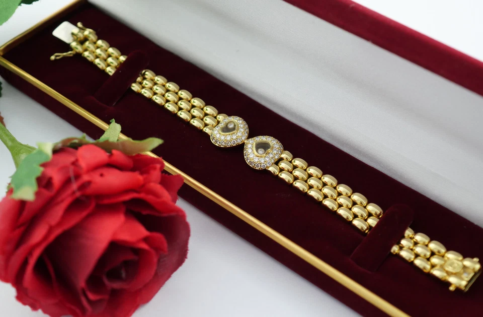 CHOPARD Happy Diamonds Armband bracelet Herz heart 1,50 ct superb 17 cm 50g - Bild 2 von 4