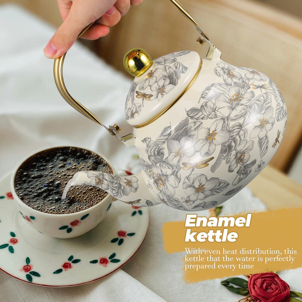 Tea Pots For Stove Top Vintage Farmhouse Kettle Coffee Cups Maker