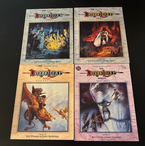 The Dragonlance Saga Book 1 - 4 Original Graphic Novel Set  TSR 1987 VG BF1 (A)