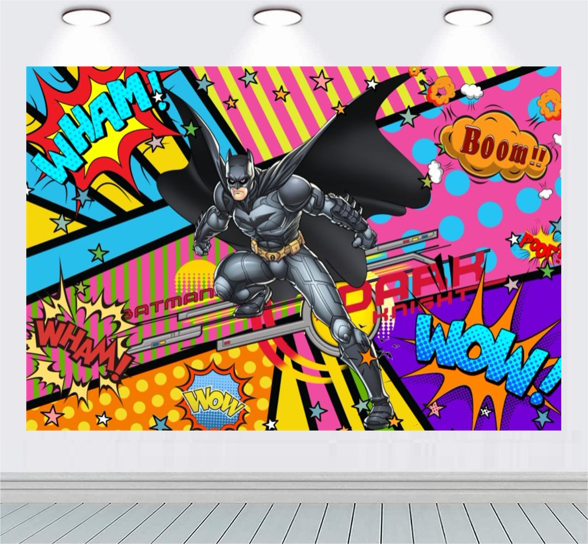 Bat Hero Backdrops Birthday Party Background Superhero Batman Baby Shower  Banner