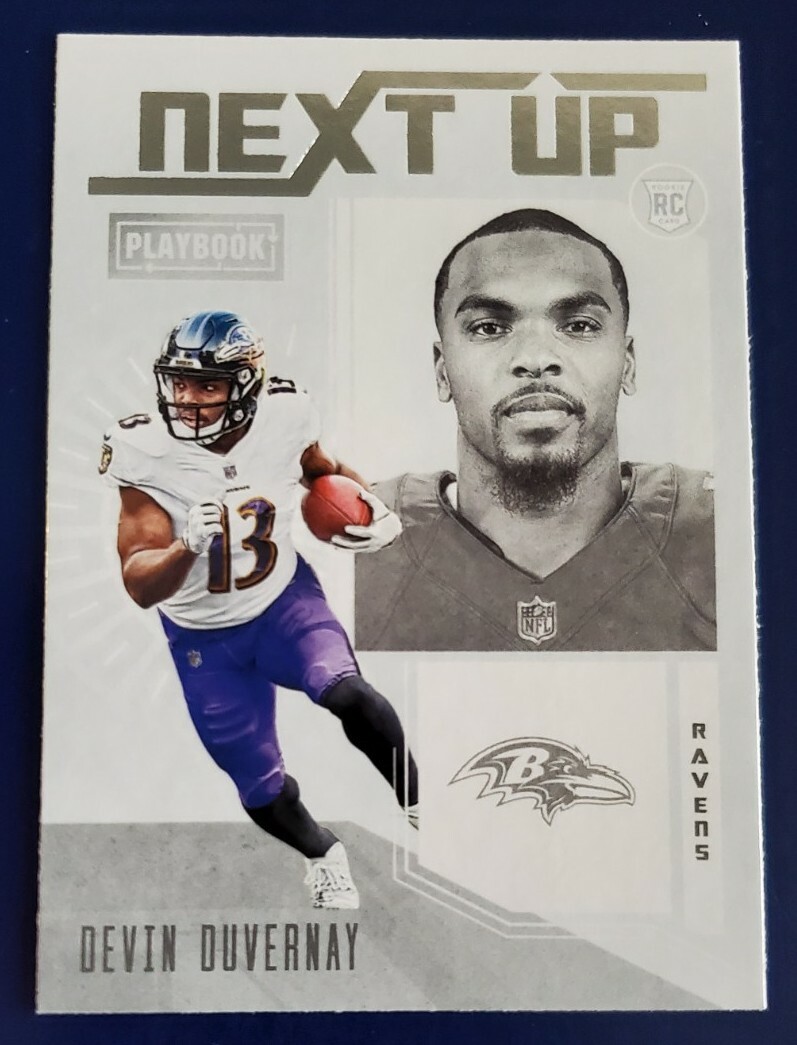 2020 Panini Playbook Next Up Insert Devin Duvernay Baltimore Ravens NU-32 RC