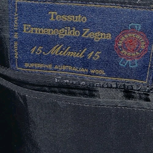 ERMENEGILDO ZEGNA 15 MILMIL NAVY TAILORED HONG-KONG BLAZER 49R L 31 1/2-SLEV 33 - Picture 9 of 16