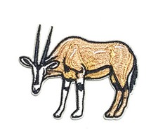 Antelope Wild Animal Embroidery Decorative Easy Iron On Applique Patch Nature