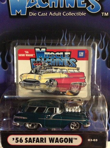 MUSCLE MACHINES 1956 PONTIAC SAFARI WAGON 1/64 56 STATION WAGON - Picture 3 of 3